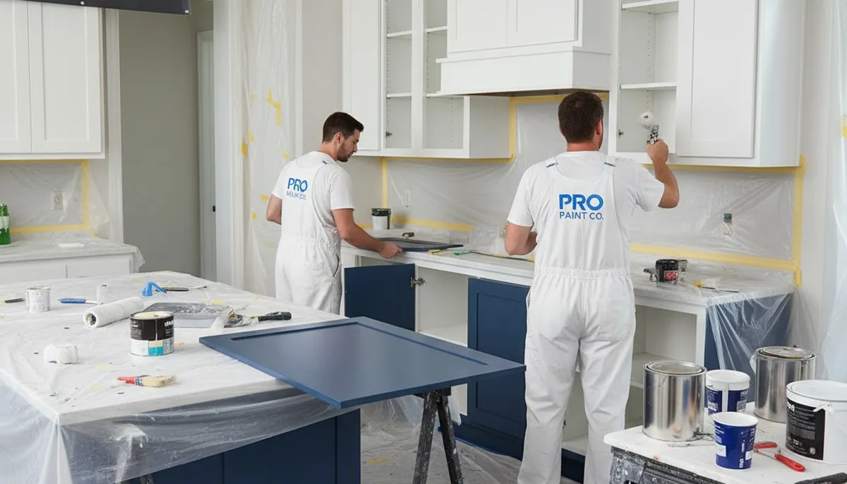 Cabinet painting in Brandon, FL by Brandon Paint Pros for durable, fresh kitchen finishes