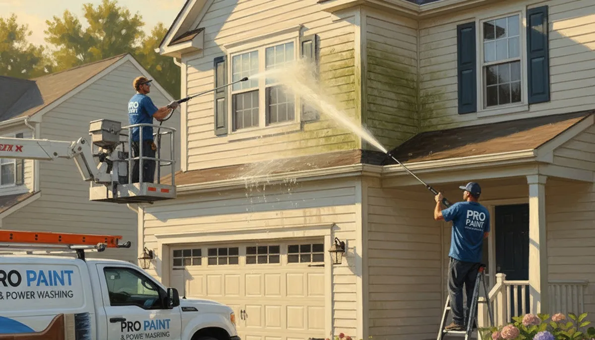 Vinyl siding pressure cleaning for Brandon, FL home exterior by Brandon Paint Pros